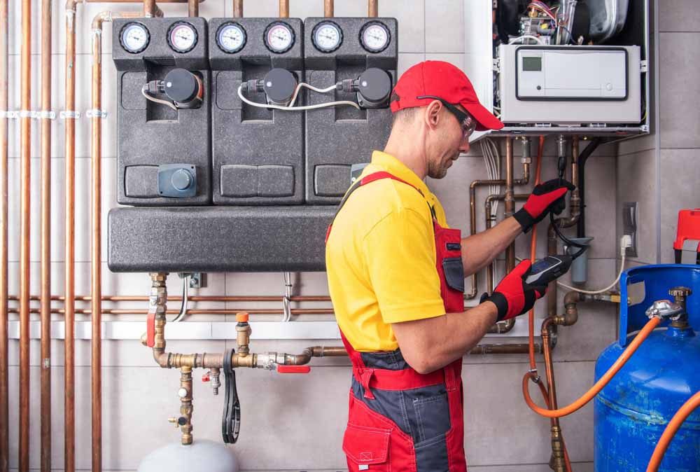 Straight Shooter technician troubleshooting a residential gas line
