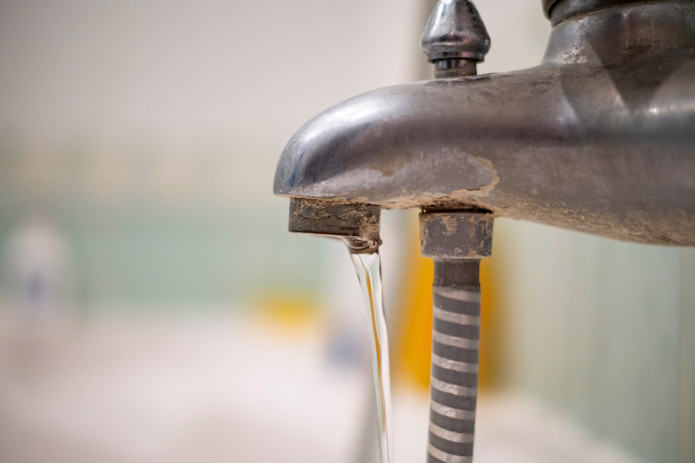 hard water marks on bathroom fixtures