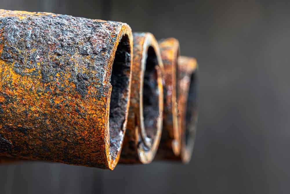 corroded pipes