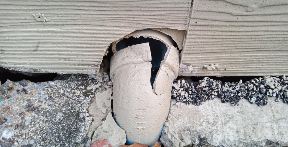 Collapsed pipe